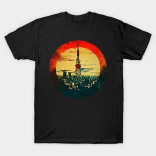 Tokyo tower abstract pop art cityscape T-Shirt